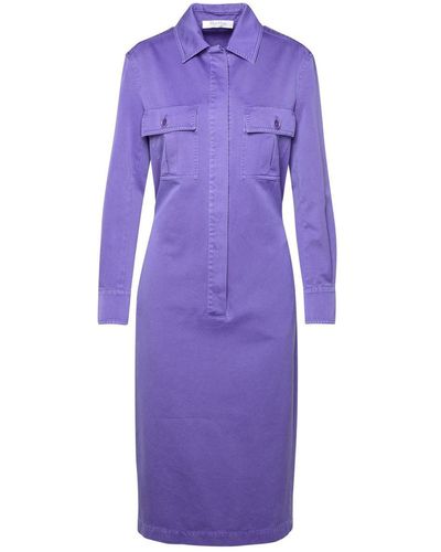 Max Mara 'Cennare' Cotton Dress - Purple
