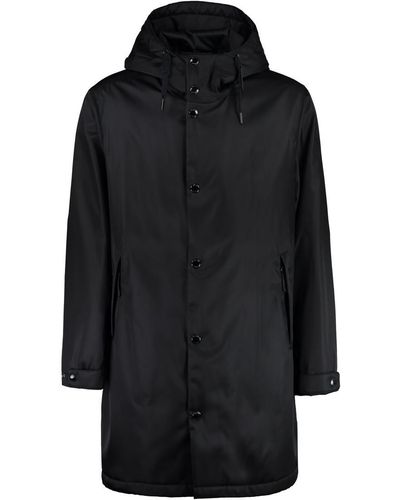 Burberry Anderton Hooded Raincoat - Black