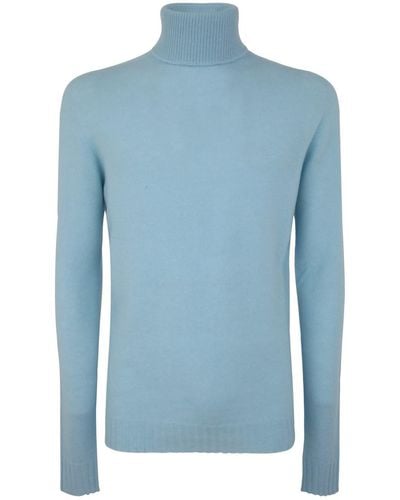 MD75 Cashmere Turtle Neck Sweater Clothing - Blue