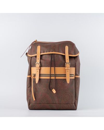 Etro Backpack Book Paisley - Brown