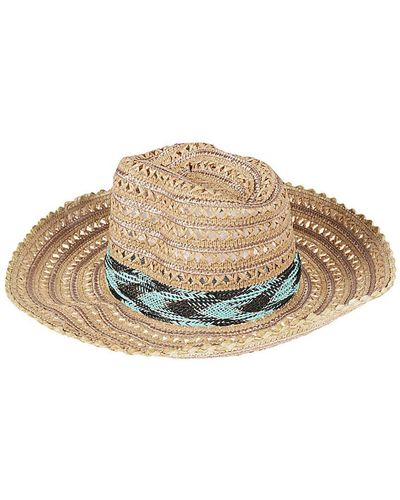 Exquisite J Raffia Sombrero Hat - Multicolour