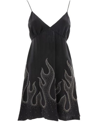 Palm Angels "Studded Burning" Dress - Black