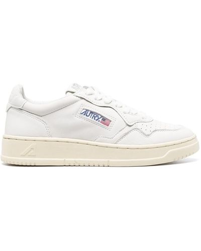 Autry Women Medalist Low 01 Leather Trainers - White
