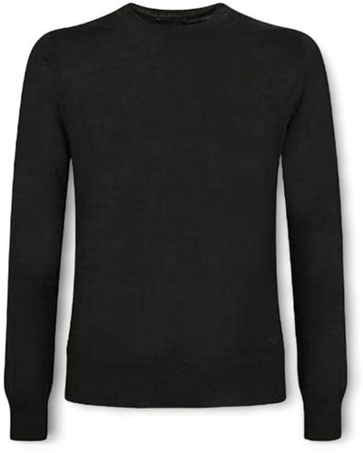 Emporio Armani Slim-fit Virgin Wool Sweater - Black