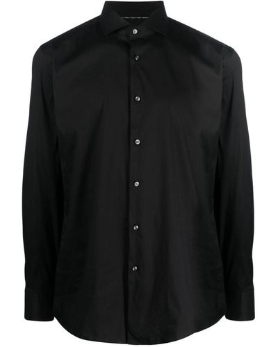 BOSS Spread-collar Button -up Shirt - Black