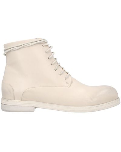 Marsèll Round-toe Lace-up Boots - Natural