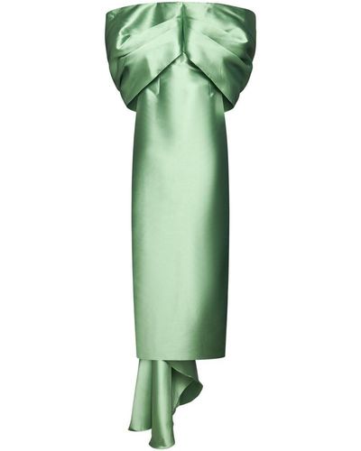 Solace London Delphina Satin Maxi Dress - Green