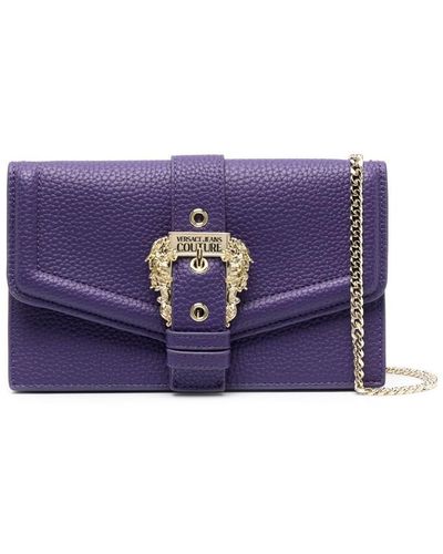 Versace Couture1 Logo-buckle Clutch Bag - Purple