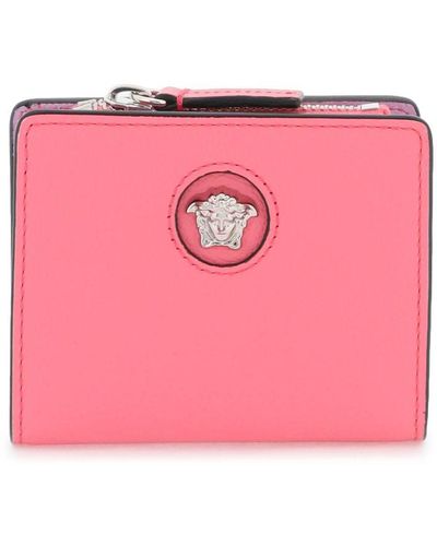 Versace 'la Medusa' Bifold Wallet - Pink