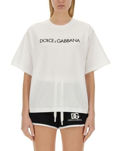 Dolce & Gabbana T-Shirt With Logo - White
