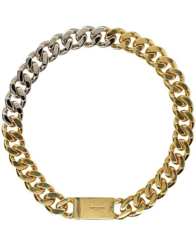 Saint Laurent Chain Necklace - Metallic