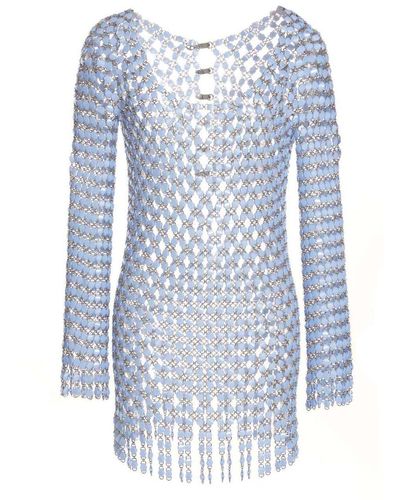 Rabanne Acrylic Knit Dress - Blue
