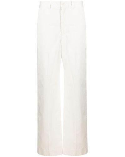 Lemaire High-waisted Straight-leg Trousers - White
