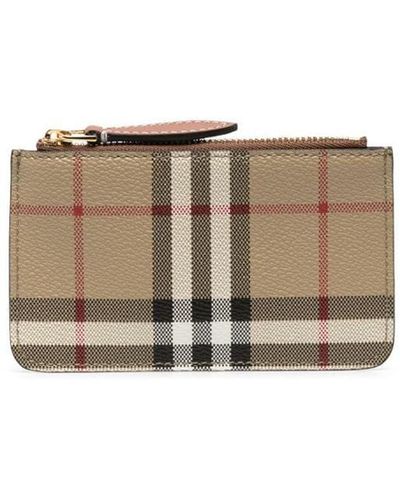Burberry Zipped Coin Case - Natural