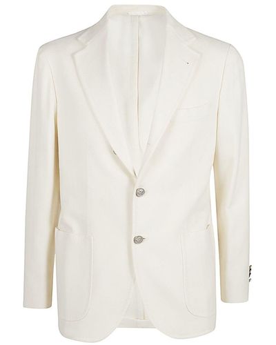 Sartorio Napoli Single-breasted Wool Jacket - White