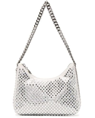 Stella McCartney Falabella Crystal-embellished Clutch Bag - White