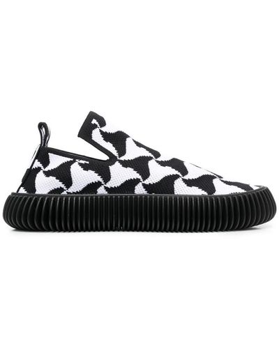 Bottega Veneta Geometric-weave Slip-on Sneakers - Black