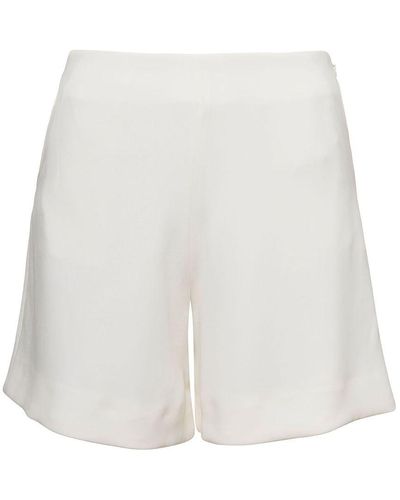 MVP WARDROBE 'Kennet' Shorts With Invisible Zip - White