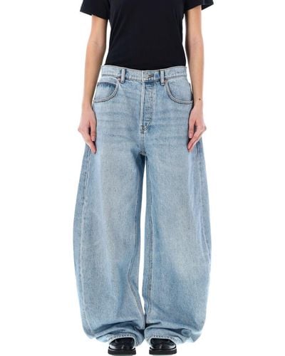 Alexander Wang Oversized Rounded Low Rise Jeans - Blue