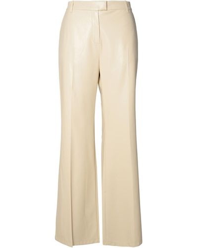 Stand Studio Ivory Polyurethane Blend Trousers - Natural