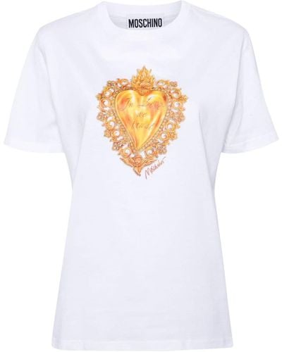 Moschino Printed T-shirt, - White