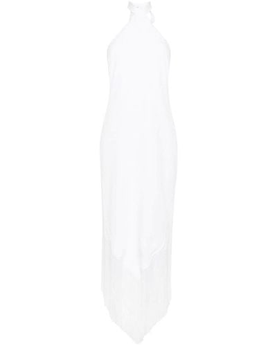 ‎Taller Marmo Nina Fringed Long Dress - White