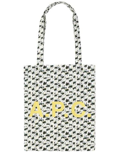 A.P.C. "Lou" Tote Bag - White
