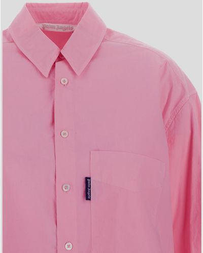 Palm Angels 'overlogo' Shirt Dress - Pink