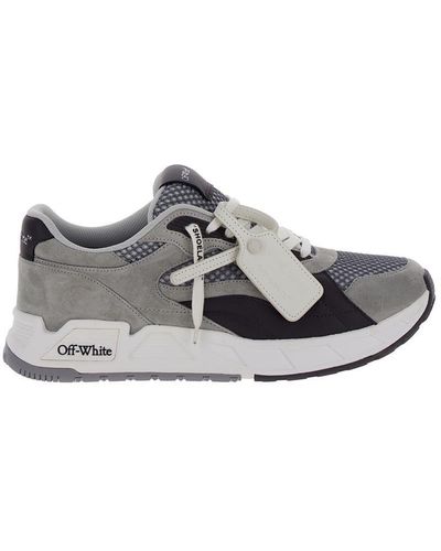 Off-White c/o Virgil Abloh And Low Top Sneakers With Logo Detail - Gray