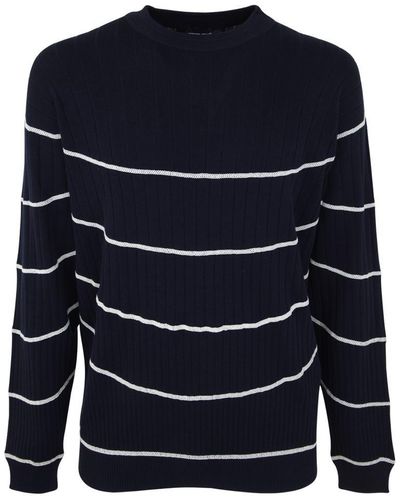 Giorgio Armani Knitwear Striped Pullover - Blue