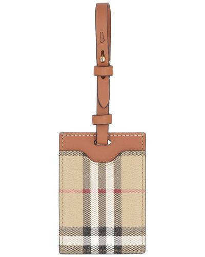 Burberry Leather Luggage Tag - Natural