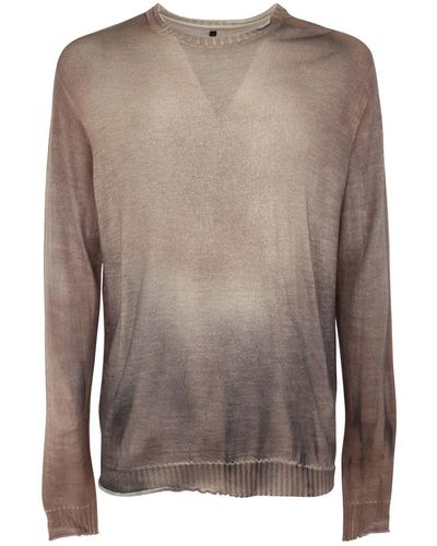 MD75 Wool Spray Crew Neck Sweater Clothing - Brown