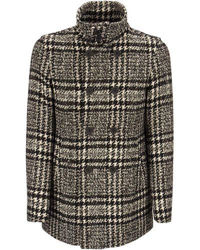 Herno Vintage Chess Coat - Multicolour