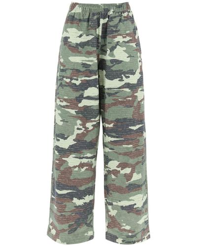 Acne Studios Camouflage Jersey Trousers For - Green