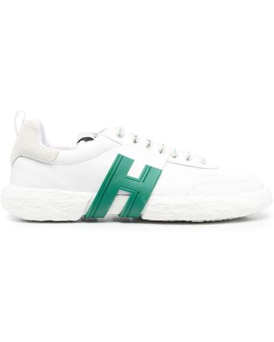 Hogan Logo-patch Lace-up Sneakers - Green