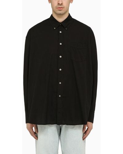 Our Legacy Black Borrowed Shirt In Voile