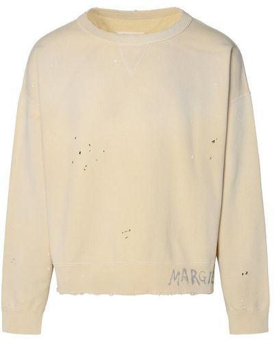 Maison Margiela Cream Cotton Sweatshirt - Natural