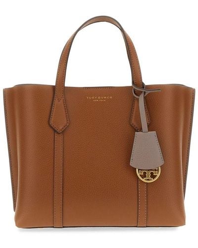 Tory Burch Small "Perry" Tote Bag - Brown
