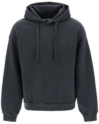 Lemaire Hoodie In Fleece Back Cotton - Gray