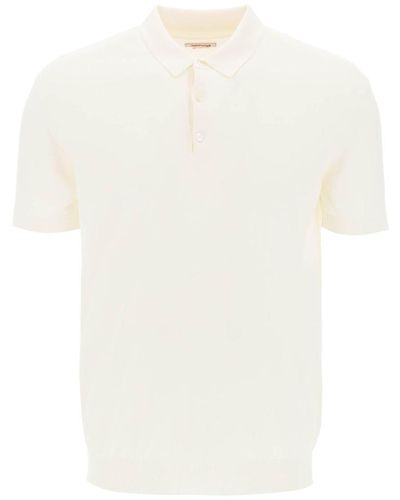 Baracuta Short Sleeved Cotton Polo Shirt For - White