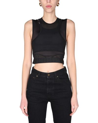 McQ "panelled Sport" Top - Black