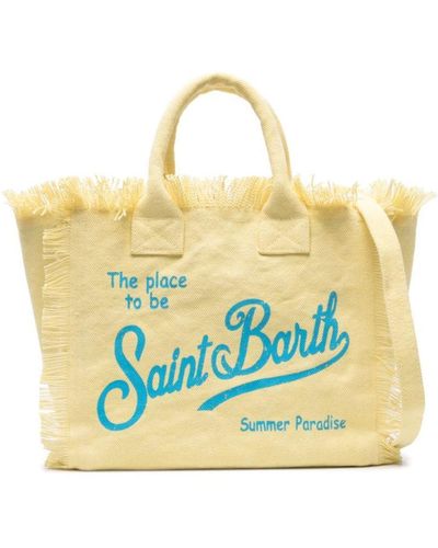 Mc2 Saint Barth Colette Canvas Tote Bag - Yellow