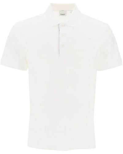 Burberry Eddie Organic Pique Polo Shirt - White