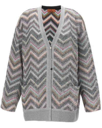 Missoni Sequin Cardigan Sweater, Cardigans - Grey