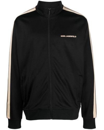Karl Lagerfeld Cotton-blend Zip-up Jacket - Black