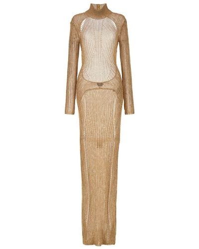 Tom Ford Maxi Cut Out Long Dress - Natural