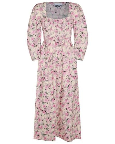 Ganni Cotton Dress - Pink