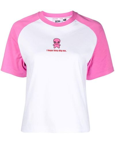 Gcds Alien T-Shirt - Pink