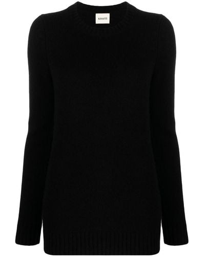 Khaite Crew-neck Cashmere Sweater - Black