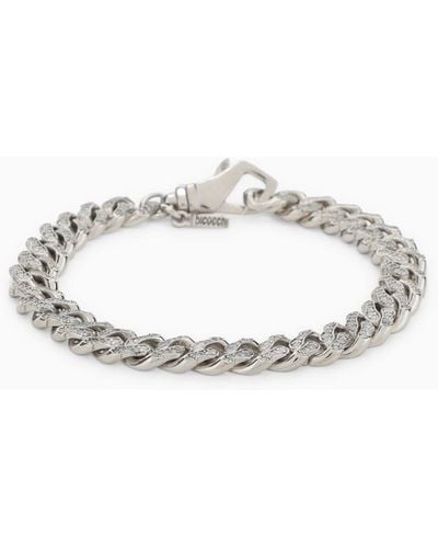Emanuele Bicocchi Sterling Chain Bracelet With Small Crystals - Metallic